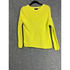 Rachel Zoe Sweater Women Small Long Sleeve Green Tight Knit Pullover Spring